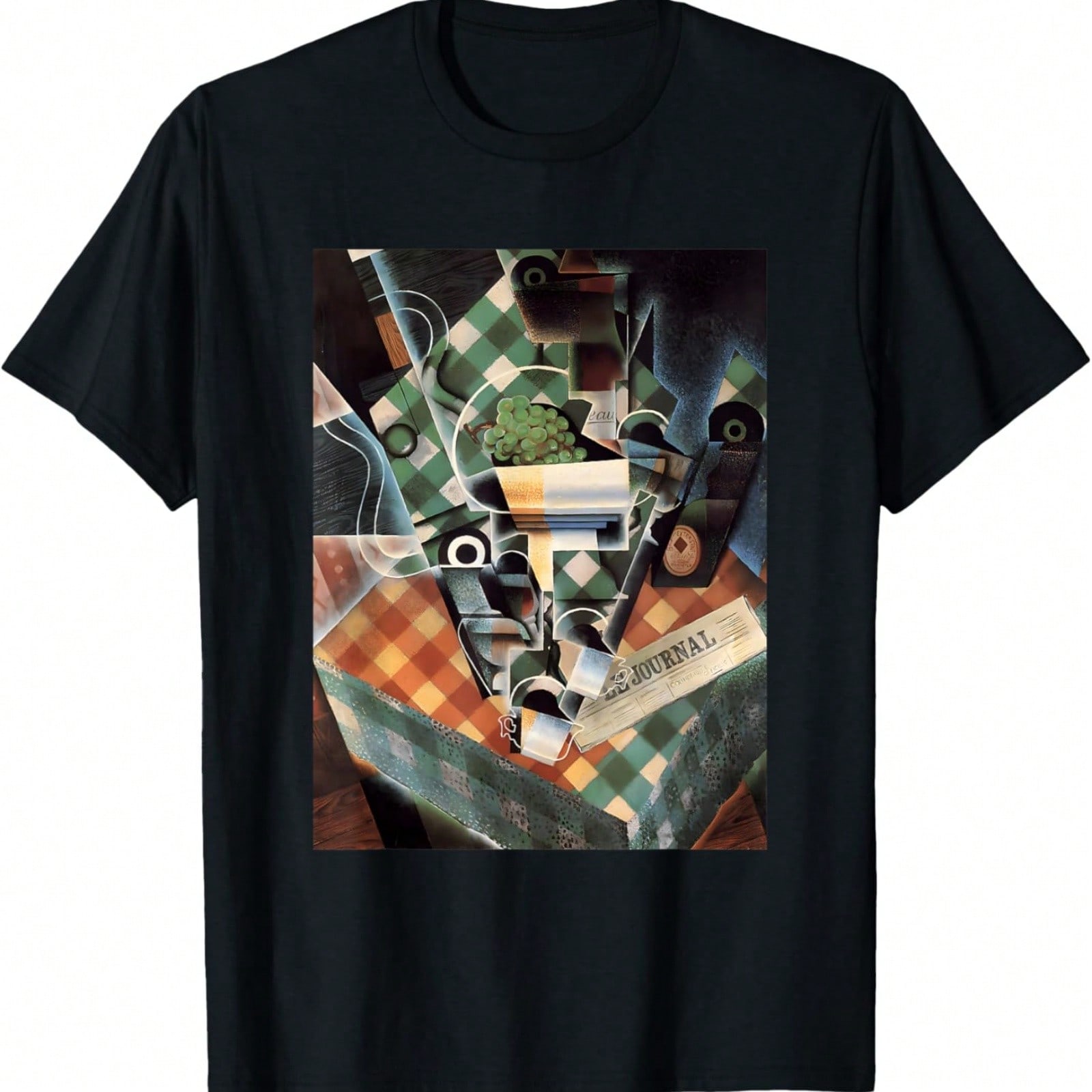 Still Life With Checked Tablecloth (1915) T-Shirt S разноцветный