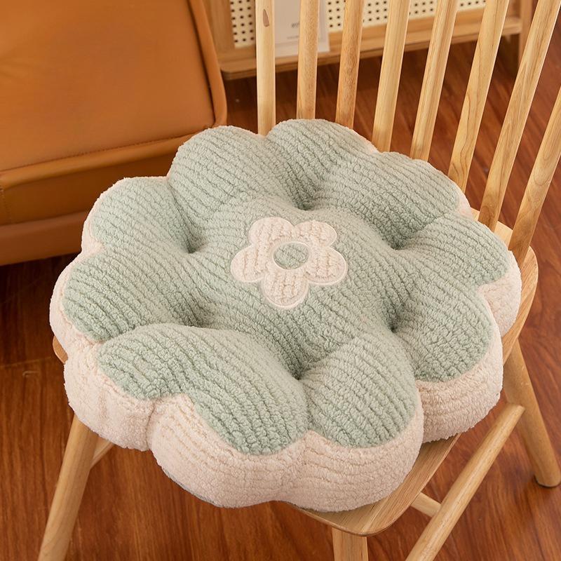 New cartoon color blocking biscuit cushion circular cushion office seat square cushion