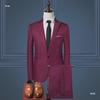 Men's Business Casual Korean Two-Piece Suit - Professional & Formal, Perfect for Groomsmen