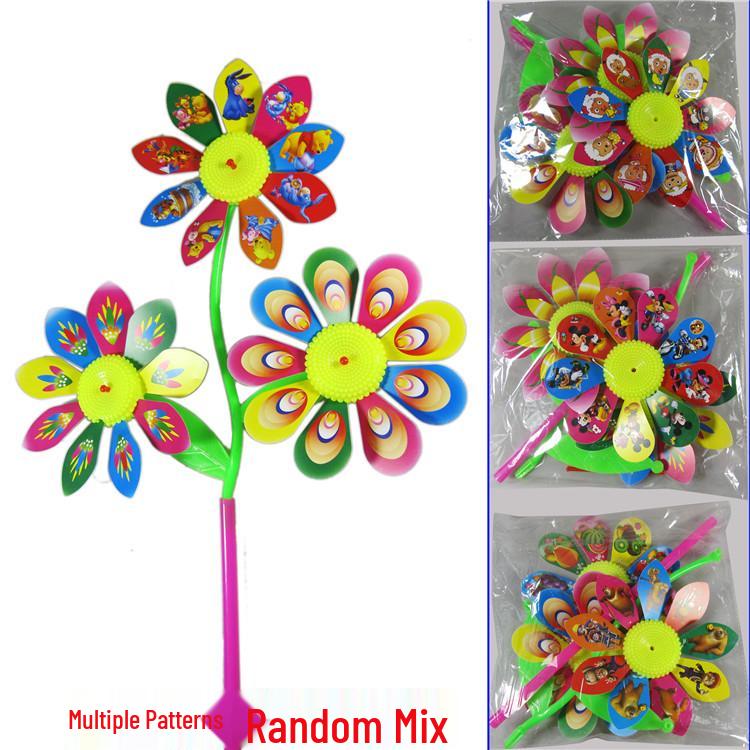 Children's Colorful Sunflower Sequin Pinwheel Toy