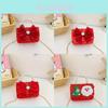 Borsa a Mano Adorabile Dolce con Fiocco e Perle per Bambini con Design Floreale Perfetta per l'Uso Quotidiano