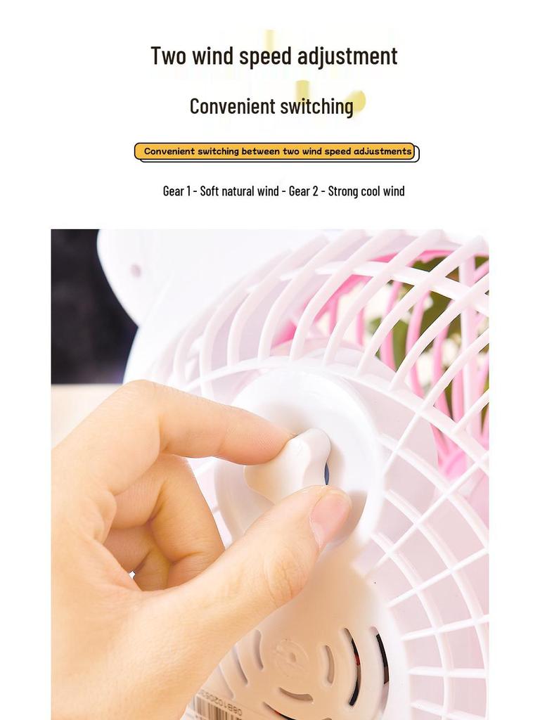 Cute Cartoon Mini Desktop Fan for Office or Dormitory