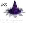 Dark Princess Party Accessories Halloween Witch Hat for Women, Gothic Mesh Rose Flower Lightweight Stage Performance Headpiece Wizard Costume, Cosplay