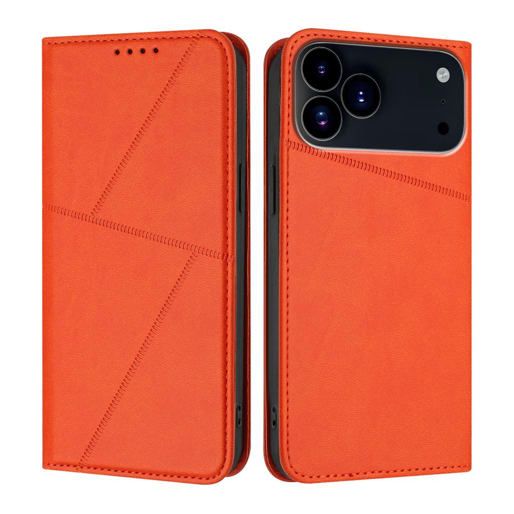 For iPhone 17 Pro Max Wallet Case Magnetic Closure Leather Flip Phone Cover with Stand