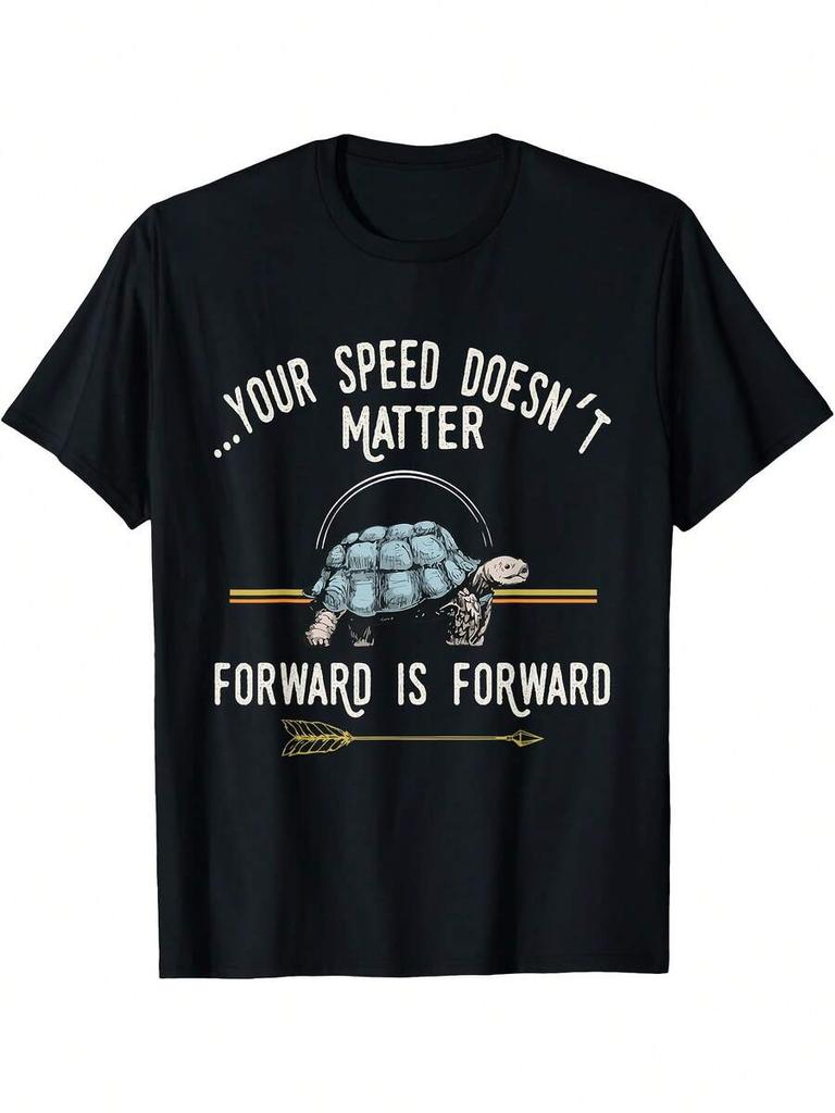 Keeping ForwaYANG Turtle Positive Thinking Day Quote Gift Unisex T-Shirt