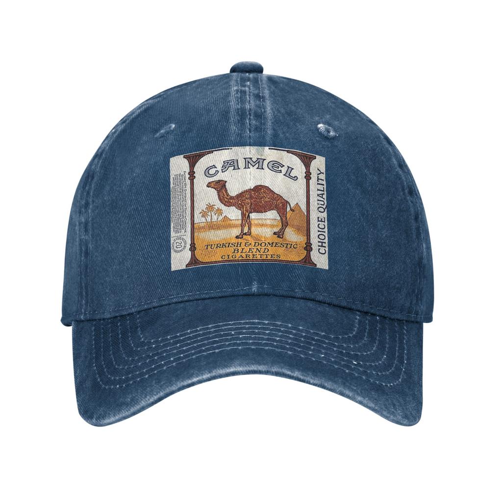 Unisex baseballové čepice Vintage velbloudí cigaretová krabička Džínová látka Letní sportovní baseballové kšiltovky Hip Hop čepice Casquette