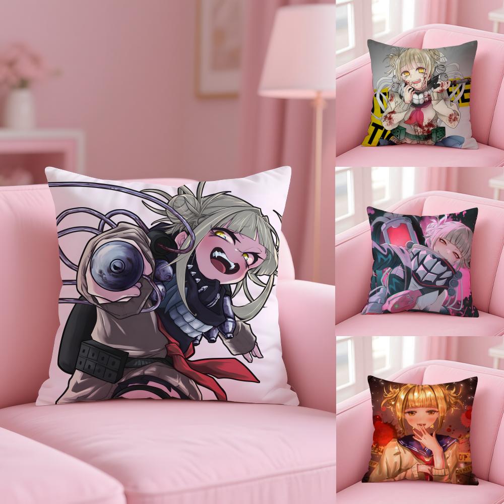 H-Himiko Toga Anime Girl Cushion Cover Plush Fabric Soft Double-Sided Printed Sofa Warm Winter Home Gift Pillow Cover