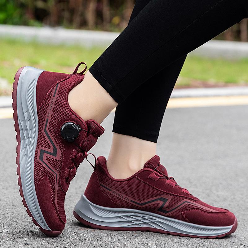 Mesh Atmungsaktive Drehschnalle Damen Sneaker Jugend Outdoor Laufschuhe Herren Sportmode Lässig Passende Schuhe 35-45