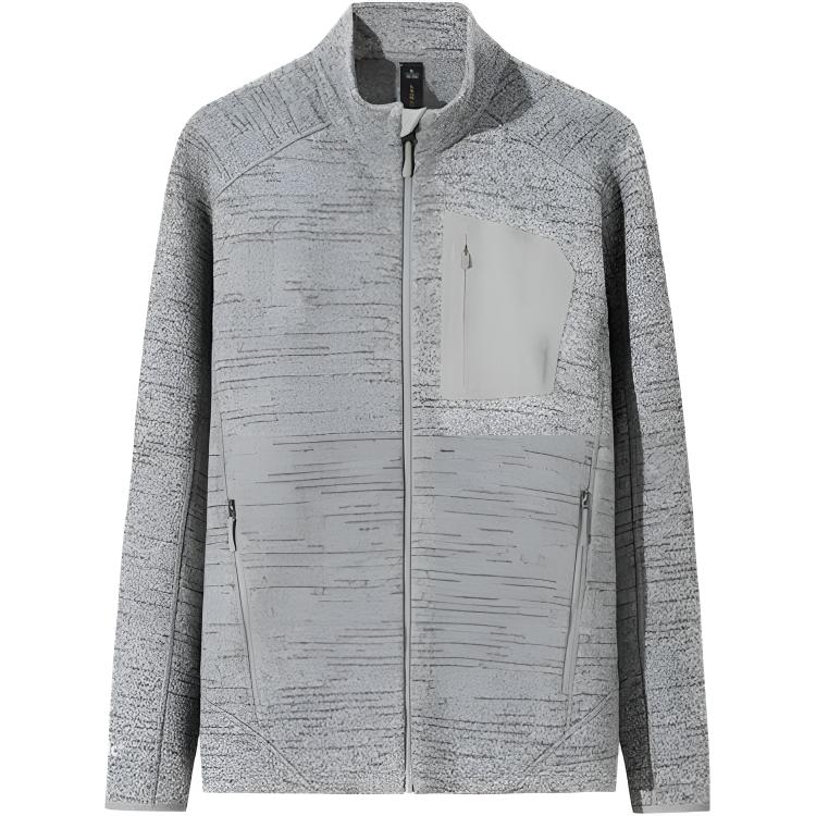 Anta Champion Outdoor Series Stand Collar Zipper Solid Color Knitted Shirt Men tops 152540719-1