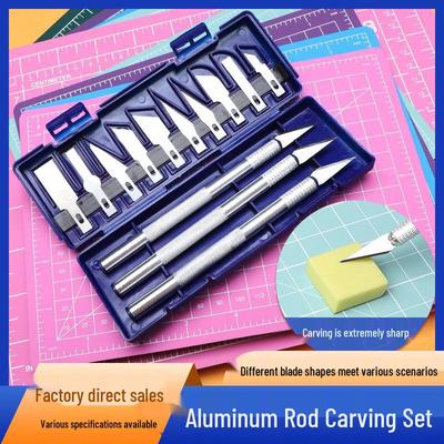 Handmade Carving Knife & Rubber Stamp Cutting Tool Set with Mat for Journals & Collage