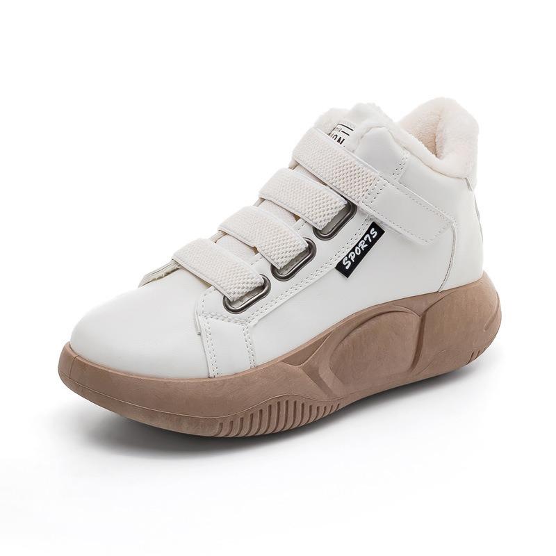 Fashionable Cotton Shoes for Women, Plush Snow Boots, Versatile Winter New Cotton Boots