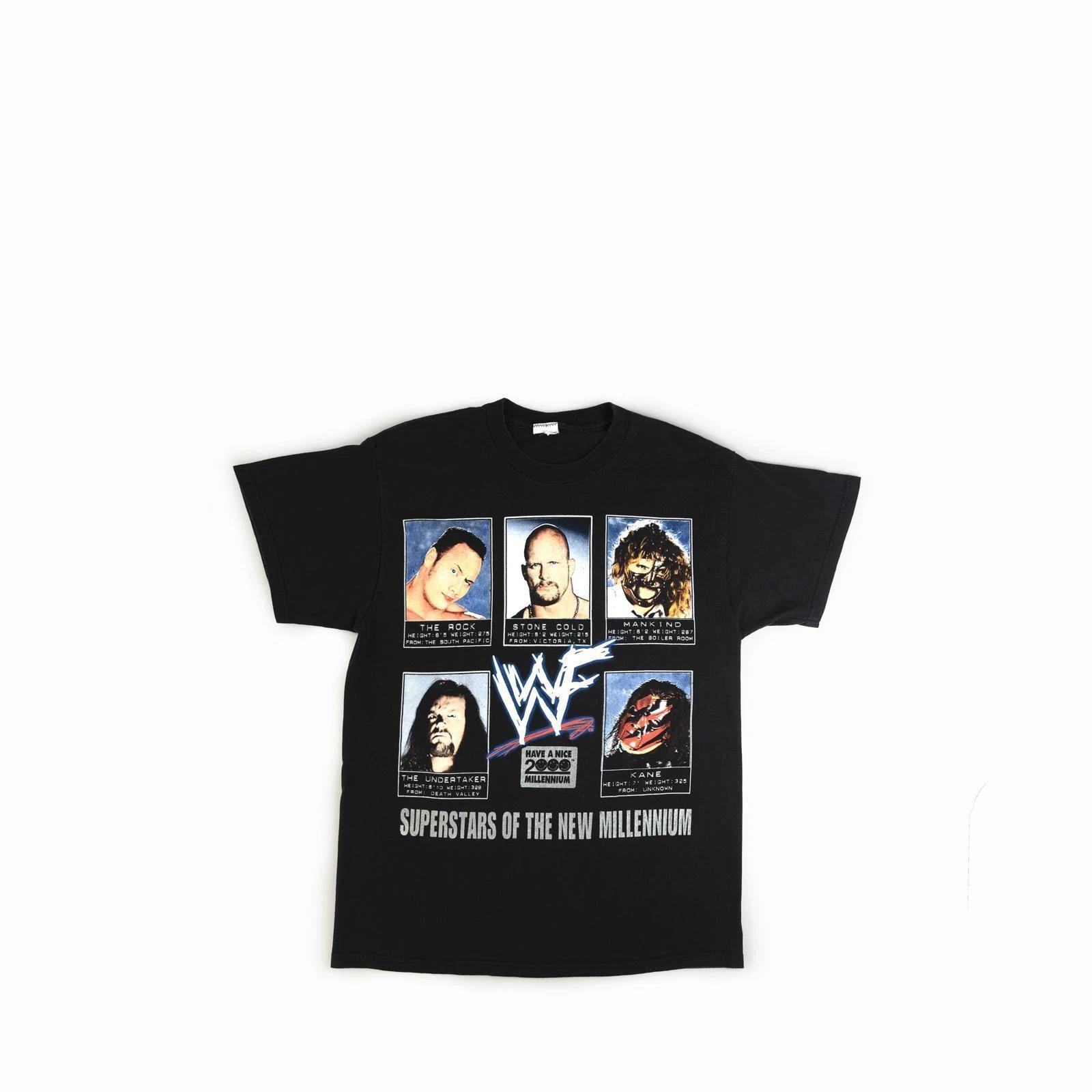Vintage 2000 WWF Stone Cold Kane Rock Undertaker Tee Shirt S