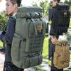 80l Tactical Canvas Backpack For Camping And Hiking With Scratchresistant Material And Multipocket Design
