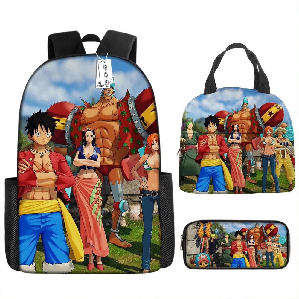 

ONE PIECE one piece шкільний рюкзак Рюкзак Луффі Учні початкової та середньої школи Рюкзак великої місткості Дитяча сумка для обіду 15 backpack