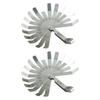 16 Blade Steel Feeler Gauges with Angled Head Angled Feeler Gauges for Precise Space Measurement From 0.127mm To 0.508mm M4YD