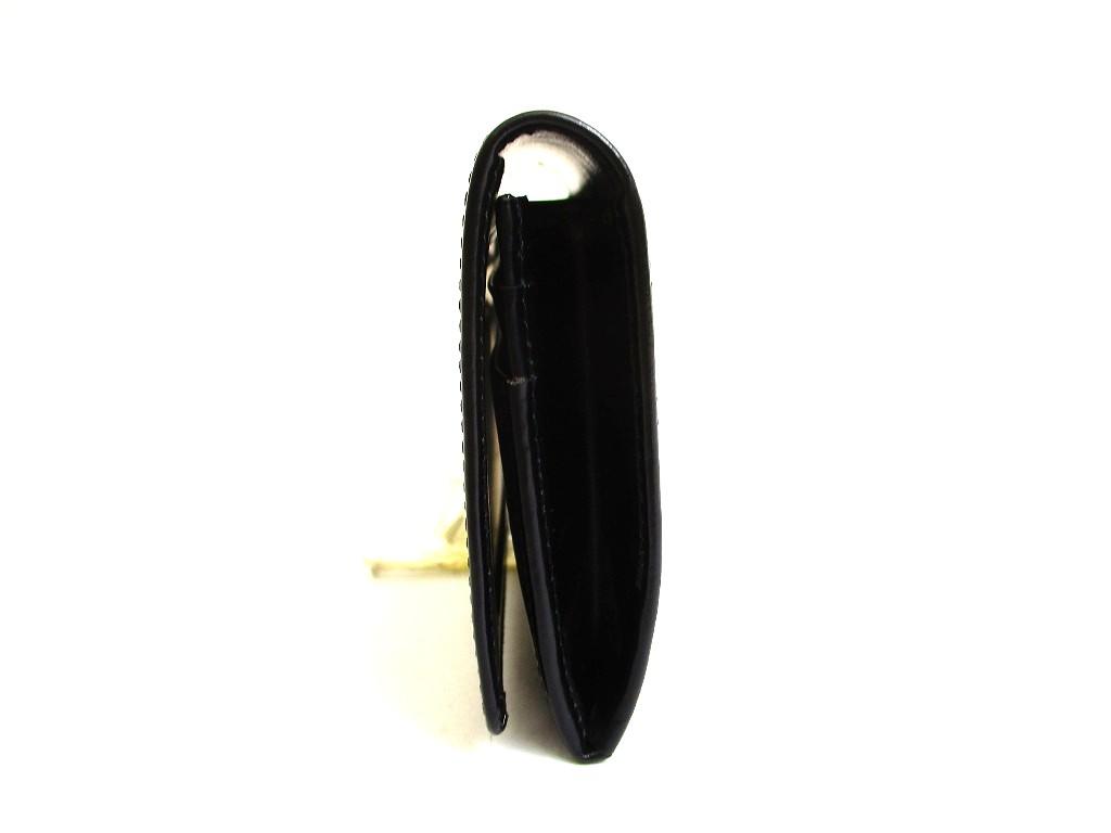 Authentic Cartier Pasha De Cartier Black Leather Siver H/W Card Holder #b100  Seller Refurbished