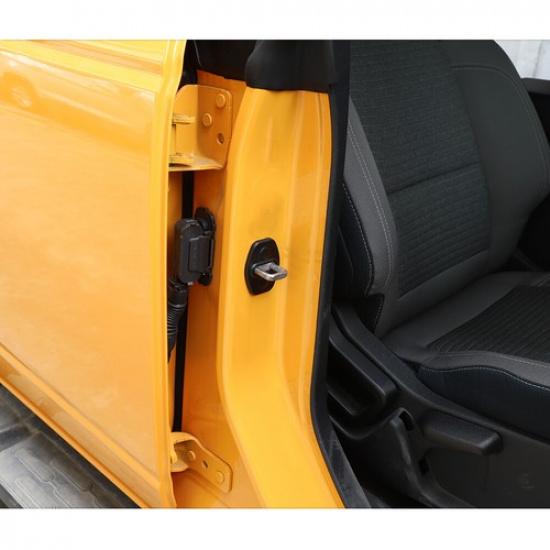 6 Stück Schwarze Türschloss-Schutzabdeckung Schnallenverkleidung für Ford Bronco 4-Türer +