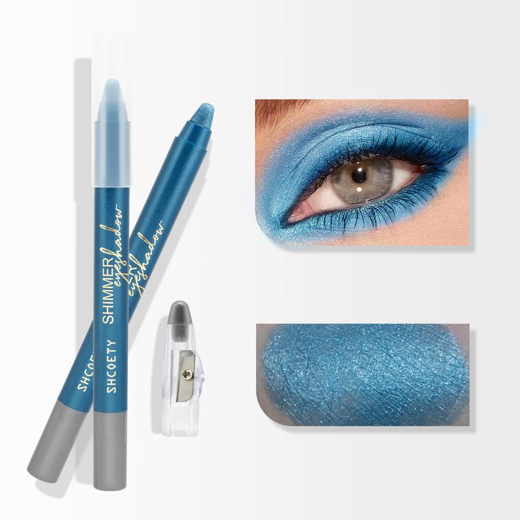 Rosafarbener Pearly Diamond Highlighter Pen mit Bleistiftspitzer, glänzender Lidschatten-Eyeliner-Stift, sanft aufhellender Eyeliner-Stift