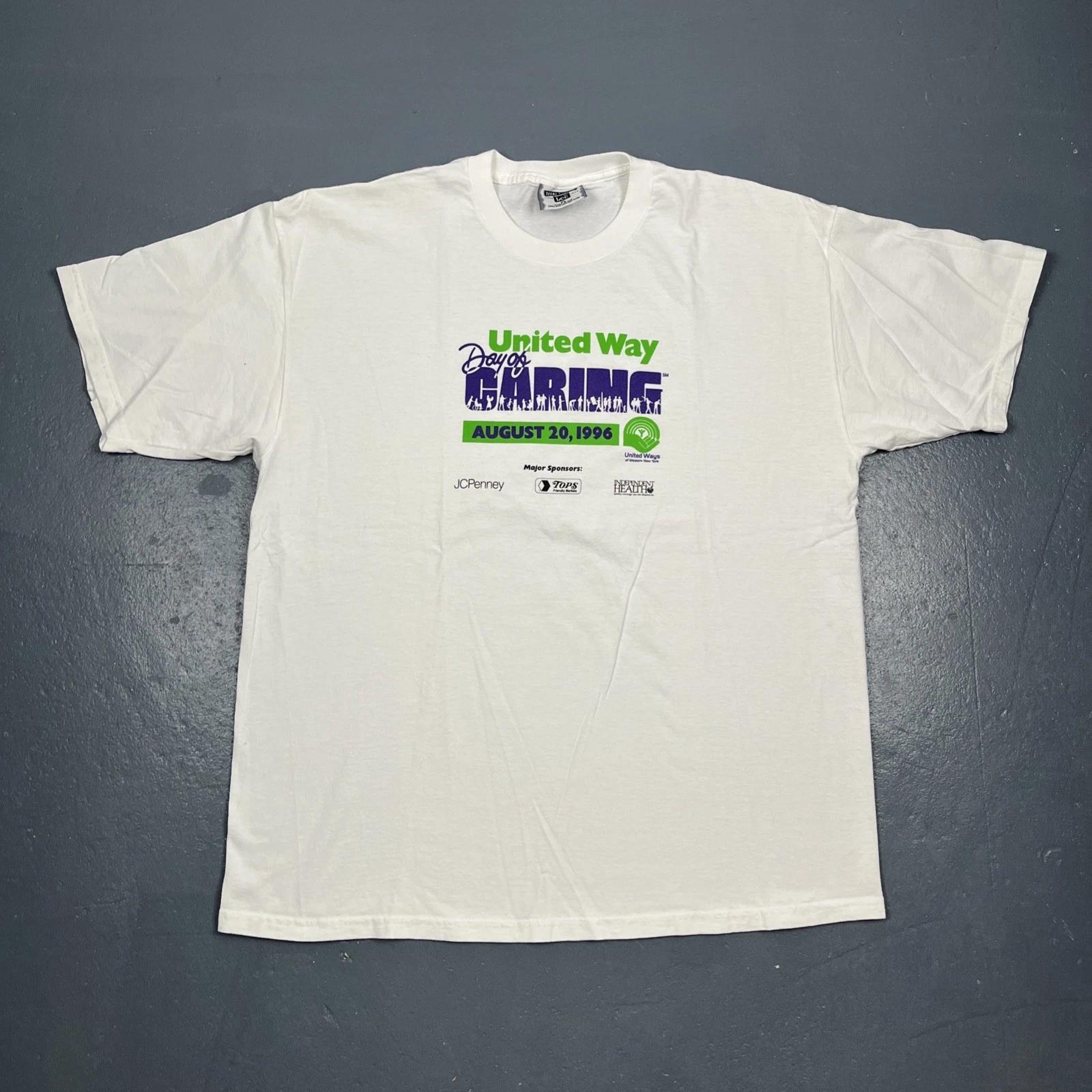 

Vintage 1996 United Way Day Of Caring Tshirt White XL Unisex Charity VTG 90s M