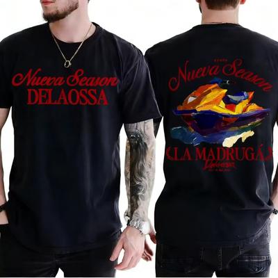Rapper Delaossa NUEVA SEASON La Madruga Merch Tshirts Men Women Fashion Vintage Style Short Sleeve Oversized T Shirt Streetwear