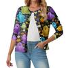 Women's Fashionable, Casual, Comfortable Halloween Print Cardigan Jacket