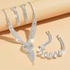 Ladies' Zircon, Equipped with Rhinestone Tassel Earrings, Necklaces, Bracelet Sets, Wedding Party Accessories