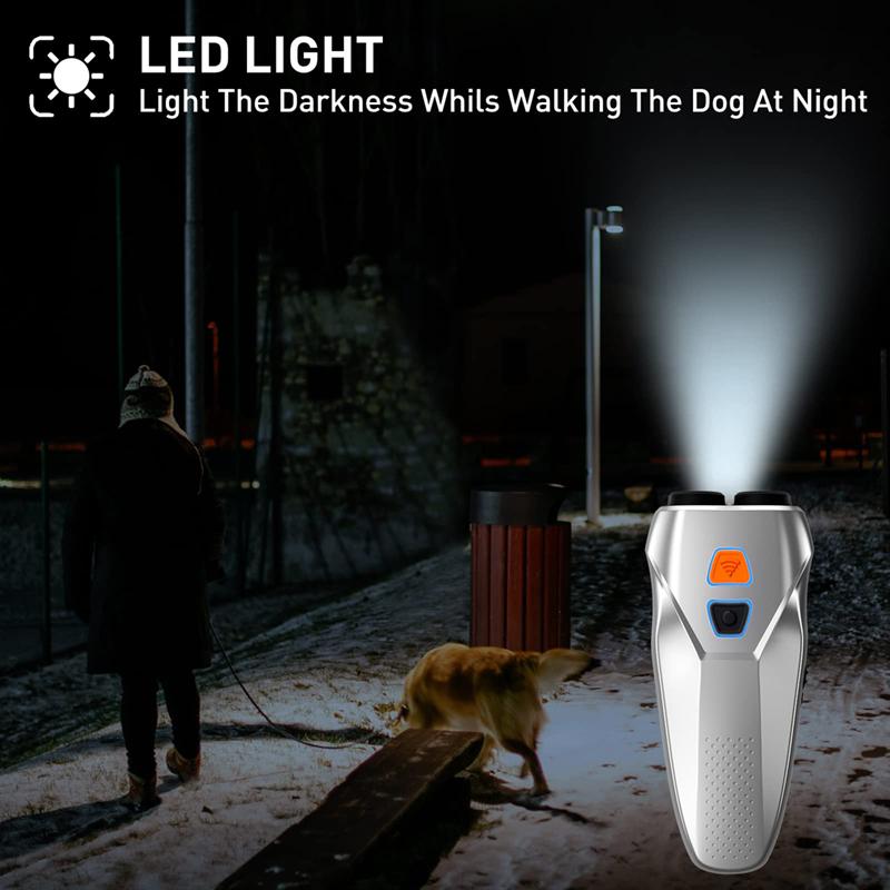 Ultrasound Dog Repellent Deterrent Stop Barking Device Training Pet Bad Behaviors Correction 3 Modes 4