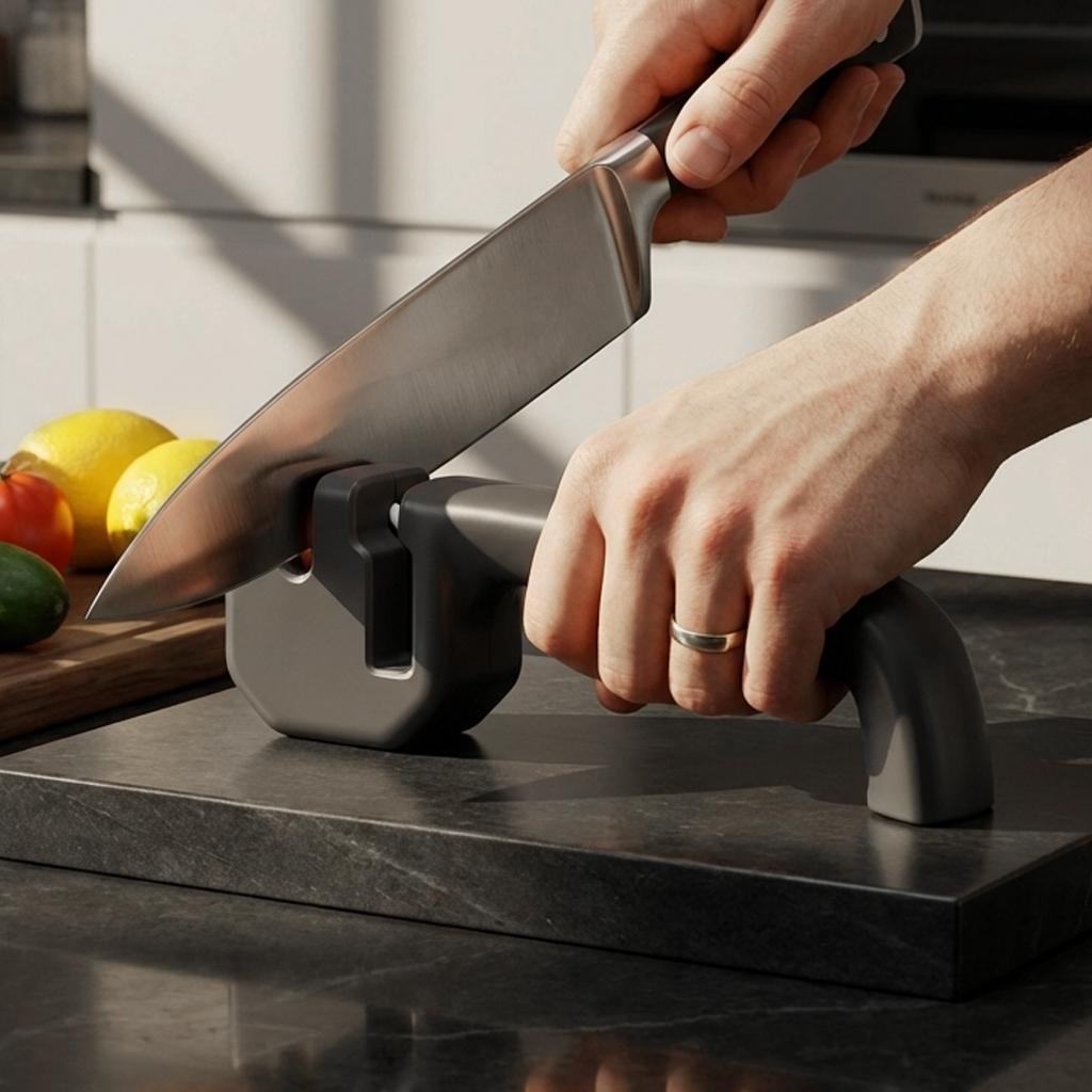 Kitchen Handheld Knife Sharpener 2 In 1 Quick Knife Scissor Sharpening Tool To Repair Restore Polish Blades Knife Sharpening
