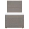 Maison Exclusive - Bed Slat Base with Taupe Mattress 100x200 Cm Fabric