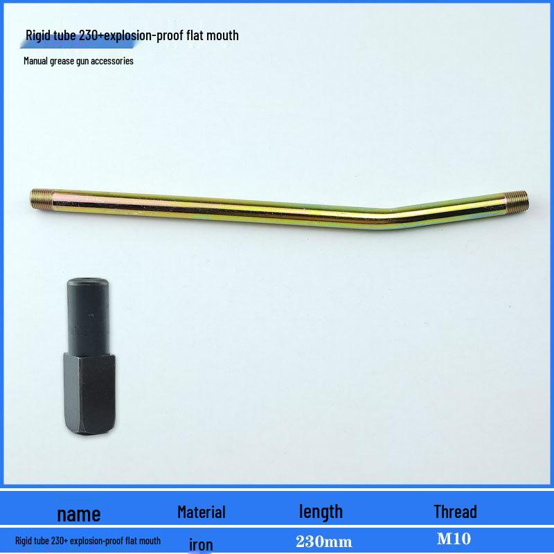 Comprehensive Grease Gun Accessory Kit with Nozzle, Manual, High-Pressure Pneumatic/Electric Tubes, Flexible Hose, Tip, Lock Pliers, and Flat Nozzle