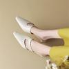 Fashion New 2025 Summer Women Shoes Mules Shoes for Women Simple Women Slippers Small Square Toe Slippers Ladies Shoes Zapatos De Mujer