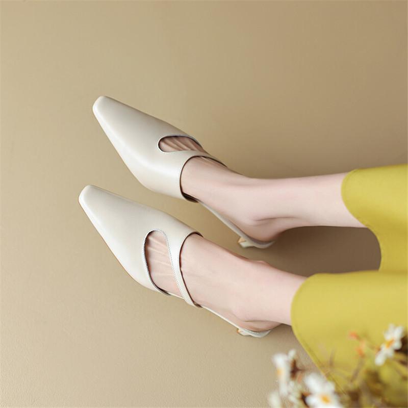 Fashion New 2025 Summer Women Shoes Mules Shoes for Women Simple Women Slippers Small Square Toe Slippers Ladies Shoes Zapatos De Mujer
