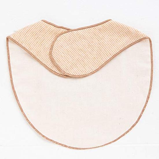 pompkins BABY Organic Cotton Mini Made in Japan Y-1329 100% [Whale Series] Bib, (Brown)