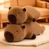 Kawaii Cute Capybara Plush Toy Stuffed Capibara Fluffy Doll Long Sleep Soft Pillow Sofa Cushion Nap Sleeping Toys For School Xmas