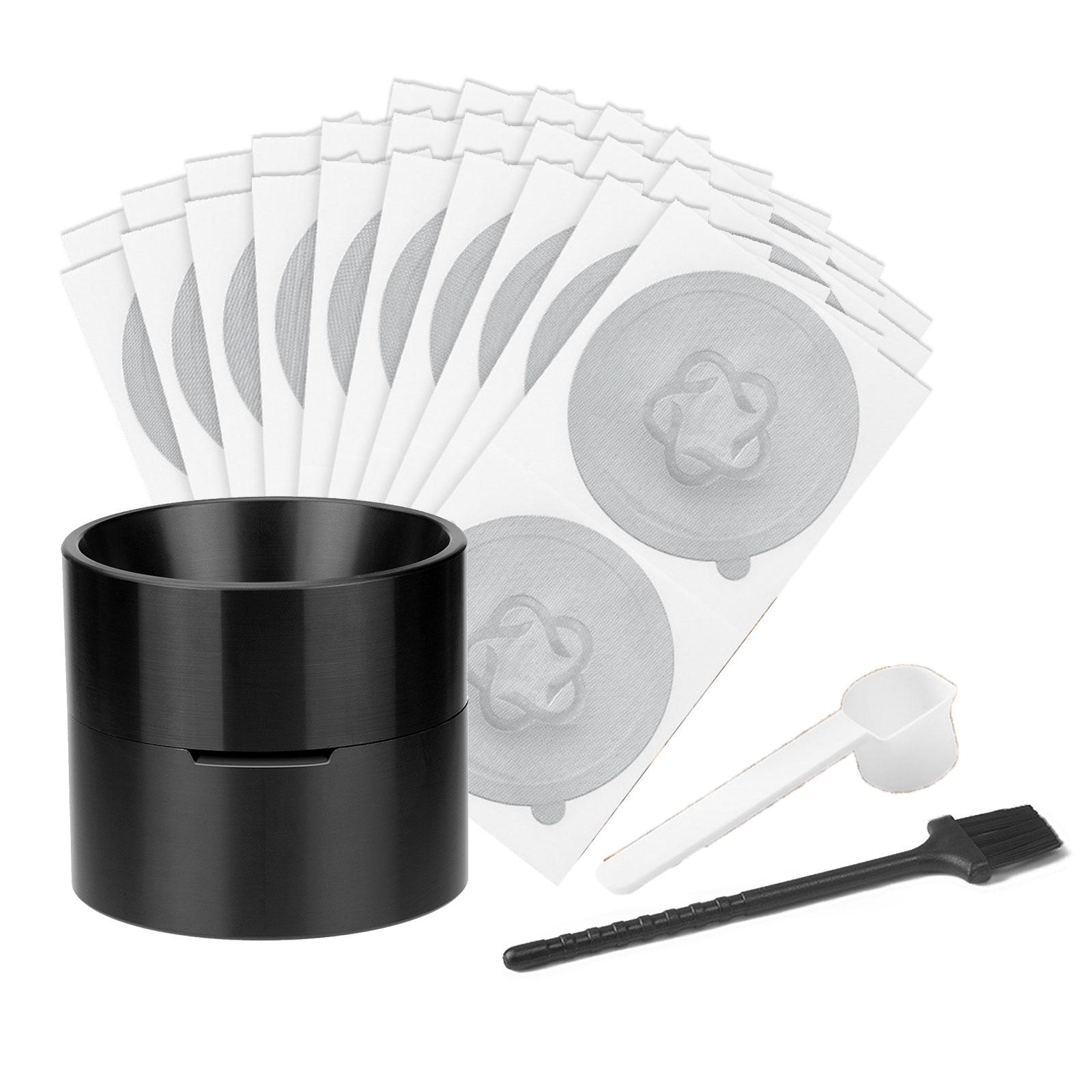 

Набор для наполнения кофейных капсул Наполнитель для кофейных капсул Пластиковая текстура Устройство для наполнения для кофемашин с запаиваемыми крышками A