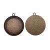 Metal Vintage Owl Pendant Charms Bezel Base Fit 30mm 35mm Flat Frames For Resin Art