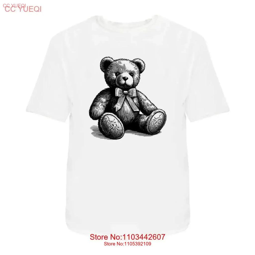 Teddy Bear Cotton T Shirt Ta045515 Vintage Washed Stretched Designer Clothes Slightly Soft Fashion Top For Everyday Wear
