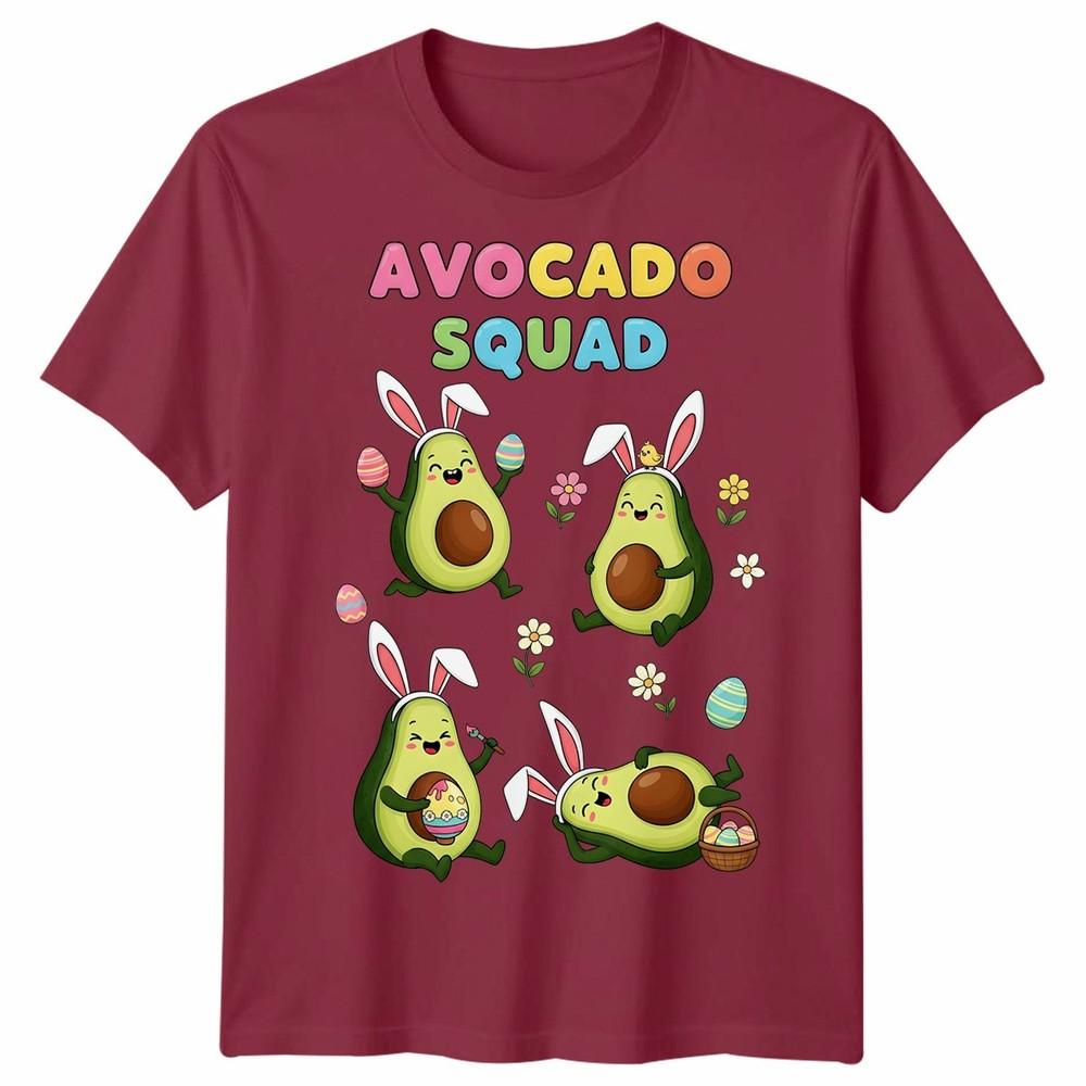 Funny Avocado Squad Easter Bunny Hunting Chocolate Eggs Unisex Tshirt Gift