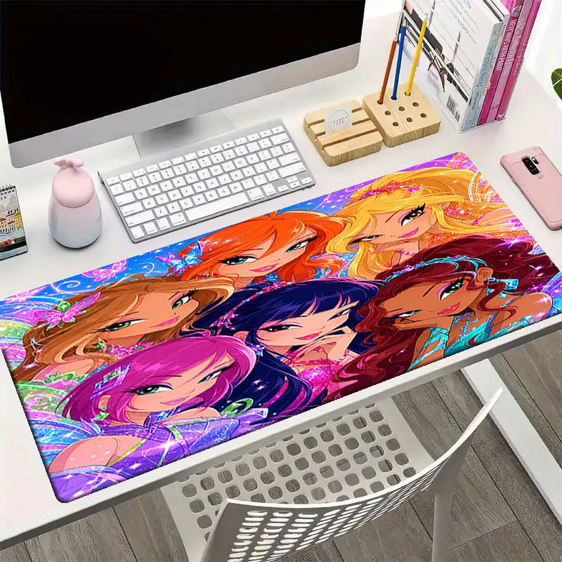 Winx Club Theme Mouse Pad, Non Slip Rubber Base, Multifunctional Office & Home Decor, Perfect for Workspace Personalization.