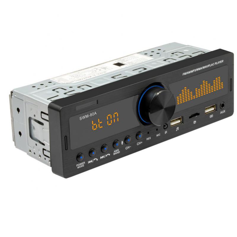 1 DIN Head Unit Audio Copy Bluetooth TF USB AUX FM AM Radio Car Locator MP3 Player FM AM 12V USB/SD/AUX Input