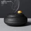 Coiled Ceramic Incense Burner: Chinese Style Water Mountain Aroma Holder for Indoor Use
