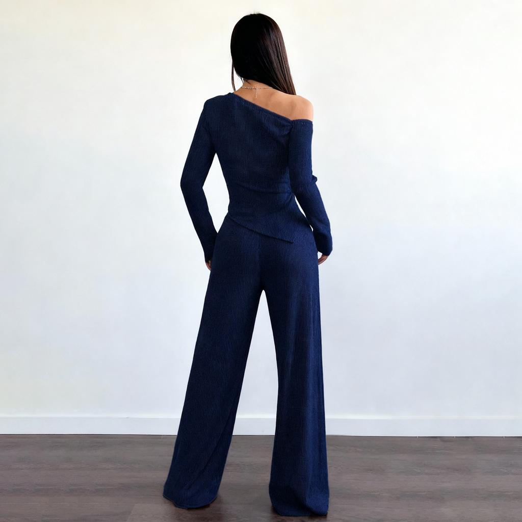 Women's 2 Piece Solid Color Casual Sportswear Long Pants Set