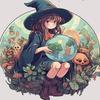 5D DIY Full Round Drill Diamond Painting Witch Kit Home Decor Art Craft 30x30cm