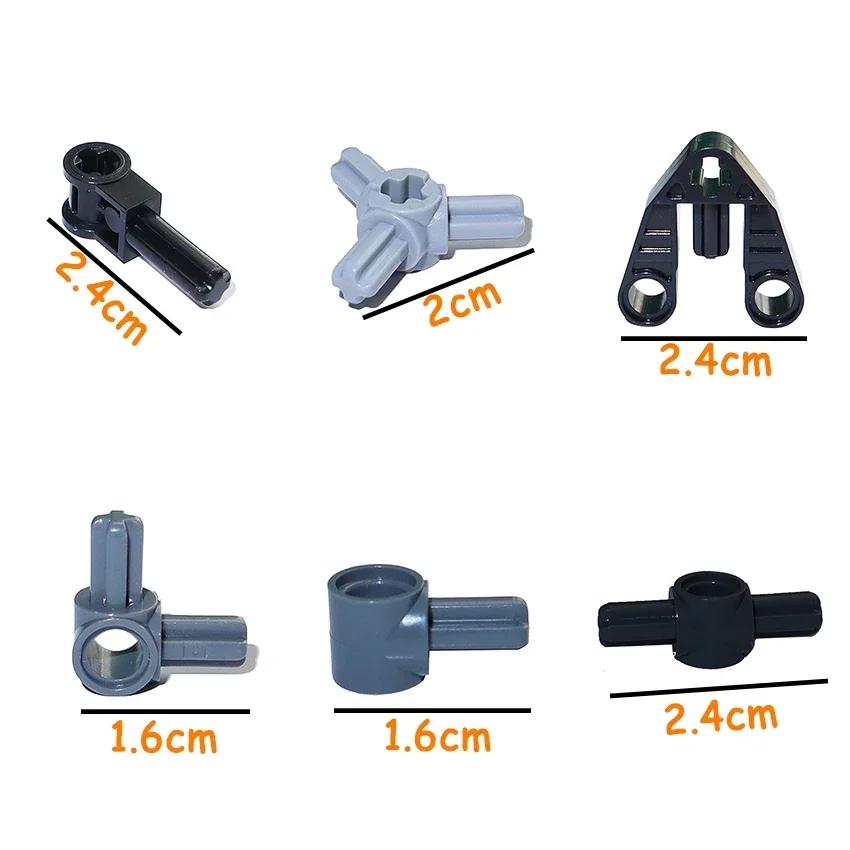Non-Toxic Technical Part Moc Axle Bushing Shaft Hole Connector Peg Cross Building Blocks 6553 10197 22961 27940 57585 58177