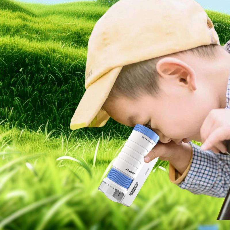 Handheld Microscope Kit Lab Home School Biological Science Educational Toys For Children Birthday Gift