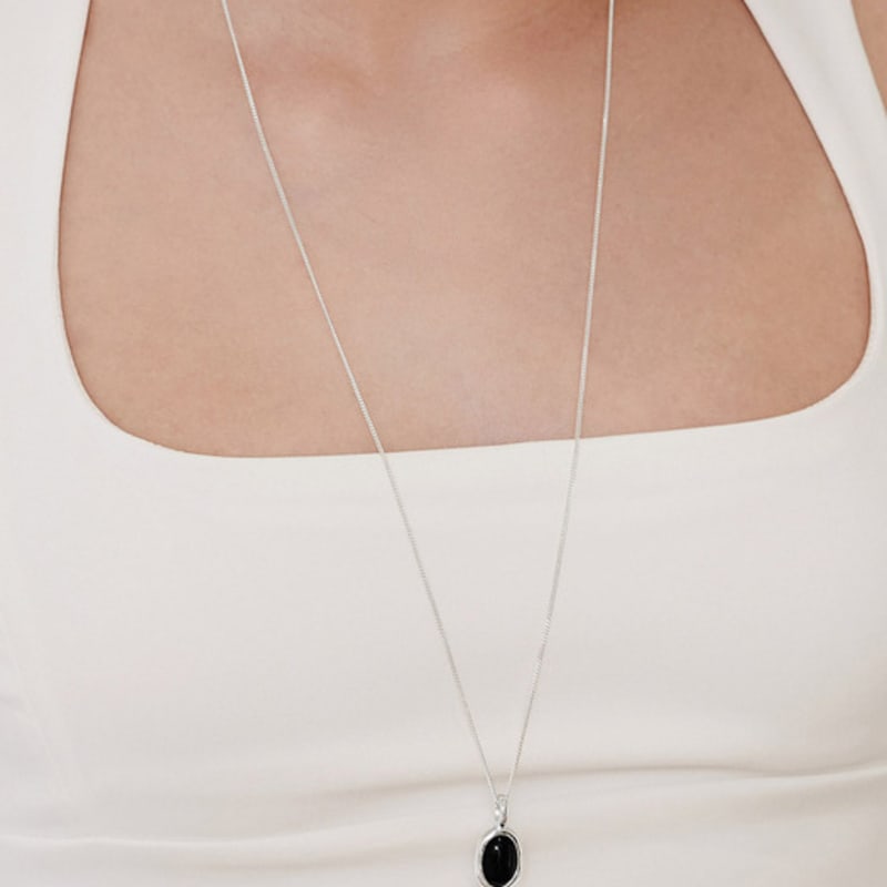 

TOU [Silver925] NC013 Double-sided Onyx Necklace NONE