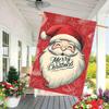 1pc, Santa Claus Merry Christmasdouble-sided Garden Flag Yard Decoration, Outdoor Decoration, Lawn Decoration, Flag Only