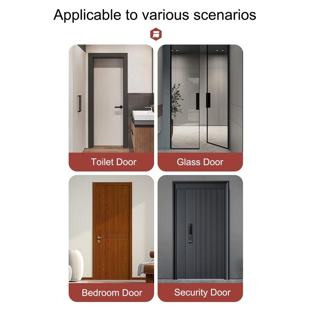 1PC 1m/39.37inch Self-Adhesive Windproof Door Bottom Seal Strip Double Dustproof Free-Cutting Under Door Weatherstrip