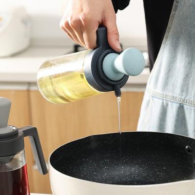 Glass Oil Bottle With Silicone Brush 2 In 1 Kitchen Utensil For Kitchen Baking Large Capacity With Non-slip Hand Lbshipping