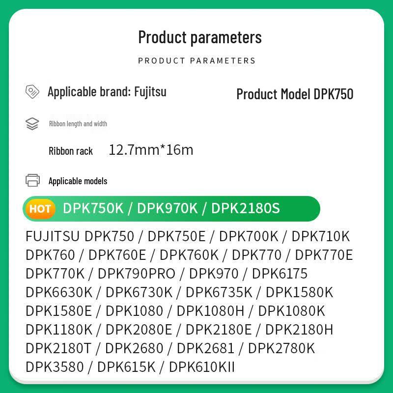 Fujitsu DPK750 Series Dot Matrix Printer Ribbon Cartridge